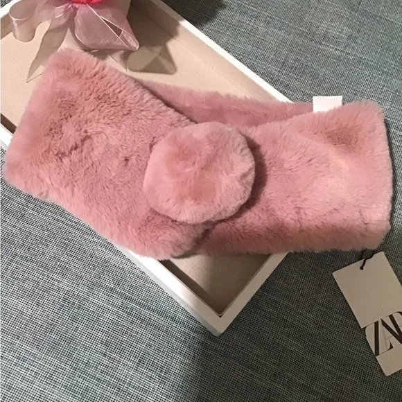 ZARA ACCESSORIES Beautiful Blush Pink NECK Warmer.Brand New SEE ALL PICS.🤩🍄🌺 - Picture 6 of 10